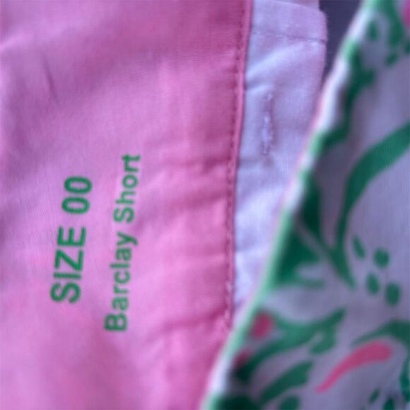 Lilly Pulitzer Barclay Bermuda Shorts Teal Pink Sand Dollar Print Women's Size 0 - Picture 5 of 5